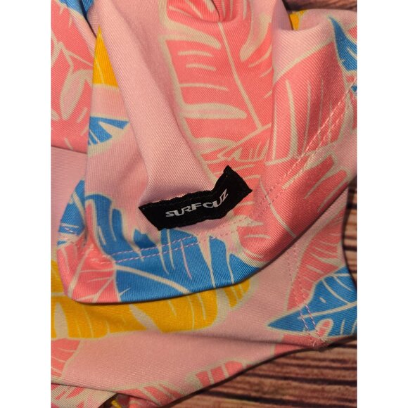 SurfCuz Mens Tropical Leaf Polo Shirt XXXL - Picture 8 of 9